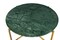 Green Marble Nesting Table with Golden Metal Frame (17" Height) | Elegant & Sturdy Side Table | Luxurious Space-Saving Design | Perfect for Living Room, Bedroom, Office & Home Décor